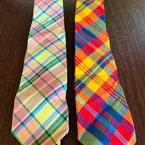 Two summer plaid ties.
